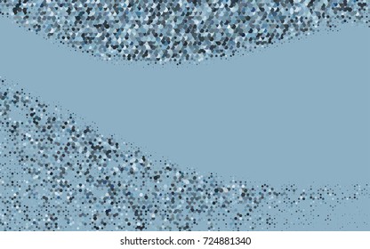 Dark BLUE vector polygonal illustration, which consist of hexagons. Hexagonal pattern for your business design. Geometric background in Origami style with gradient. 