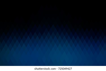 Dark BLUE vector polygonal illustration, which consist of rectangles. Rectangular pattern for your business design. Geometric background in Origami style with gradient. 