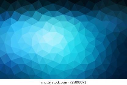 DARK BLUE vector polygonal illustration, which consist of triangles. Triangular pattern for your business design. Geometric background in Origami style with gradient. 