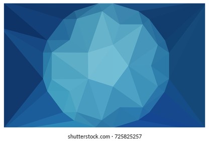 DARK BLUE vector polygonal illustration, which consist of triangles with a gemstone in center. Triangular design of a huge diamond for your business. Creative geometric background of gems.