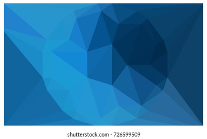 DARK BLUE vector polygonal illustration, which consist of triangles with a gemstone in center. Triangular design of a huge diamond for your business. Creative geometric background of gems.