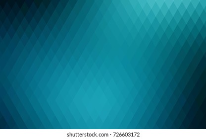 Dark BLUE vector polygonal illustration consisting of rectangles. Rectangular design for your business. Creative geometric background in origami style with gradient.