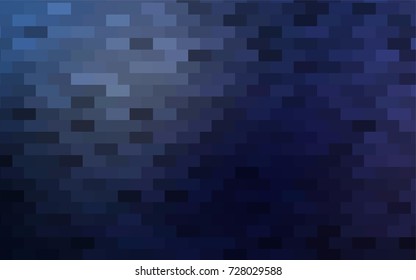Dark BLUE vector polygonal illustration, which consist of rectangles. Rectangular pattern for your business design. Geometric background in Origami style with gradient. 