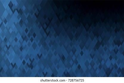 Dark BLUE vector polygonal illustration consisting of rectangles. Rectangular design for your business. Creative geometric background in origami style with gradient.