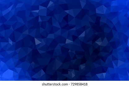 DARK BLUE vector polygonal illustration, which consist of triangles. Triangular design for your business. Creative geometric background in Origami style with gradient