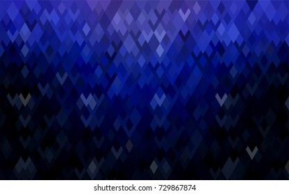 Dark BLUE vector polygonal illustration consisting of rectangles. Rectangular design for your business. Creative geometric background in origami style with gradient.