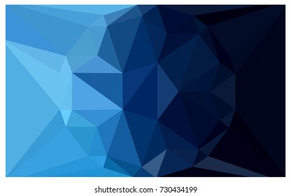 DARK BLUE vector polygonal illustration, which consist of triangles with a gemstone in center. Triangular design of a huge diamond for your business. Creative geometric background of gems.