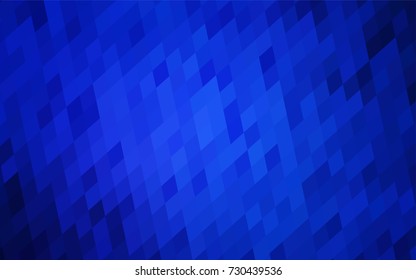 Dark BLUE vector polygonal illustration, which consist of rectangles. Rectangular pattern for your business design. Geometric background in Origami style with gradient. 