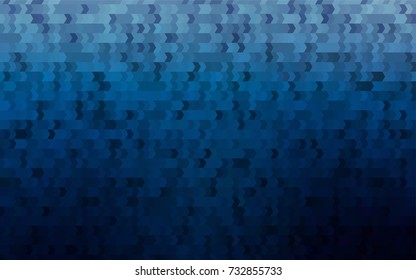 Dark BLUE vector polygonal illustration consisting of rectangles. Rectangular design for your business. Creative geometric background in origami style with gradient.