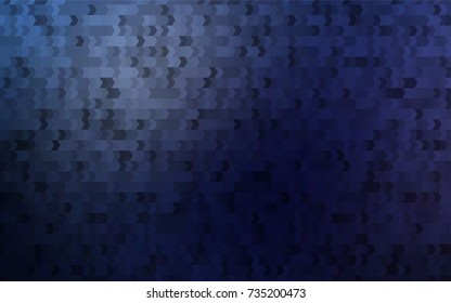 Dark BLUE vector polygonal illustration, which consist of rectangles. Rectangular pattern for your business design. Geometric background in Origami style with gradient. 