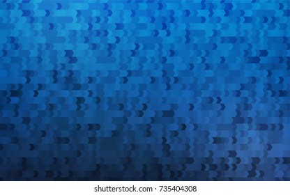 Dark BLUE vector polygonal illustration consisting of rectangles. Rectangular design for your business. Creative geometric background in origami style with gradient.