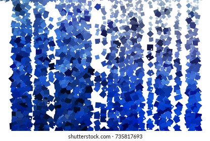 Dark BLUE vector polygonal illustration, which consist of rectangles. Rectangular pattern for your business design. Geometric background in Origami style with gradient. 