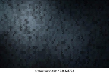 Dark BLUE vector polygonal illustration, which consist of rectangles. Rectangular pattern for your business design. Geometric background in Origami style with gradient. 