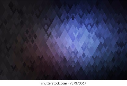 Dark BLUE vector polygonal illustration consisting of rectangles. Rectangular design for your business. Creative geometric background in origami style with gradient.