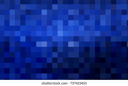 Dark BLUE vector polygonal illustration, which consist of rectangles. Rectangular pattern for your business design. Geometric background in Origami style with gradient. 