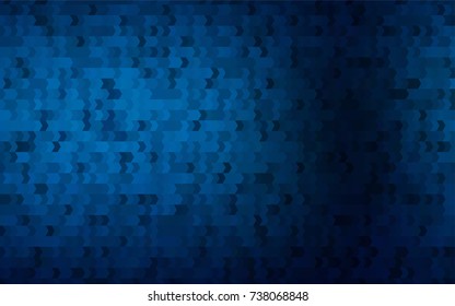 Dark BLUE vector polygonal illustration, which consist of rectangles. Rectangular pattern for your business design. Geometric background in Origami style with gradient. 