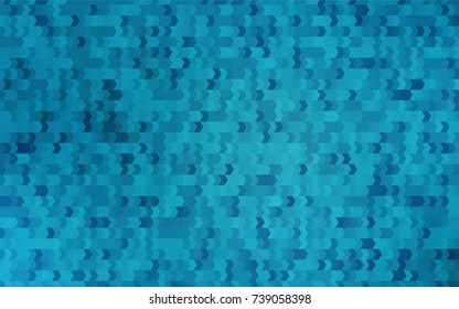 Dark BLUE vector polygonal illustration, which consist of rectangles. Rectangular pattern for your business design. Geometric background in Origami style with gradient. 