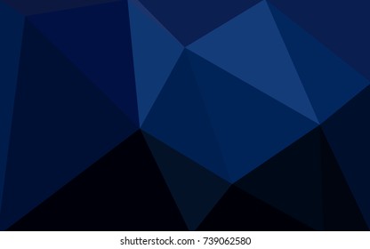 DARK BLUE vector polygonal illustration, which consist of triangles. Triangular design for your business. Creative geometric background in Origami style with gradient
