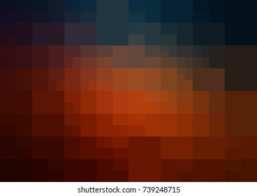 DARK BLUE vector polygonal illustration, which consist of rectangles. Rectangular pattern for your business design. Geometric background in Origami style with gradient. 