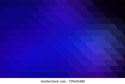 Dark BLUE vector polygonal illustration consisting of rectangles. Rectangular design for your business. Creative geometric background in origami style with gradient.