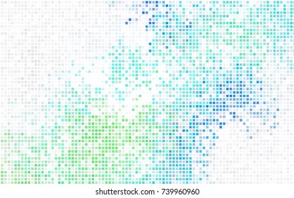 Dark BLUE vector polygonal illustration consisting of rectangles. Rectangular design for your business. Creative geometric background in origami style with gradient.