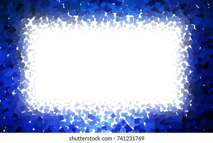 Dark BLUE vector polygonal illustration consisting of rectangles. Rectangular design for your business. Creative geometric background in origami style with gradient.