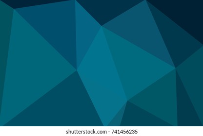 DARK BLUE vector polygonal illustration, which consist of triangles. Triangular pattern for your business design. Geometric background in Origami style with gradient. 
