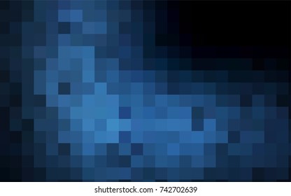 Dark BLUE vector polygonal illustration consisting of rectangles. Rectangular design for your business. Creative geometric background in origami style with gradient.