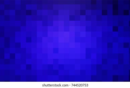 Dark BLUE vector polygonal illustration, which consist of rectangles. Rectangular pattern for your business design. Geometric background in Origami style with gradient. 