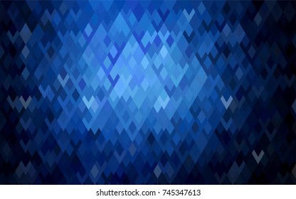 Dark BLUE vector polygonal illustration consisting of rectangles. Rectangular design for your business. Creative geometric background in origami style with gradient.