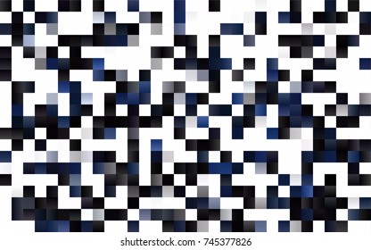 Dark BLUE vector polygonal illustration, which consist of rectangles. Rectangular pattern for your business design. Geometric background in Origami style with gradient. 