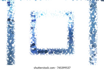 Dark BLUE vector polygonal illustration, which consist of rectangles. Rectangular pattern for your business design. Geometric background in Origami style with gradient. 