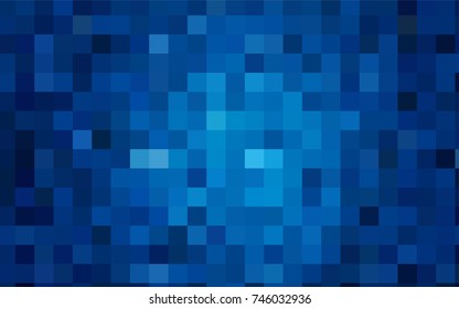 Dark BLUE vector polygonal illustration consisting of rectangles. Rectangular design for your business. Creative geometric background in origami style with gradient.