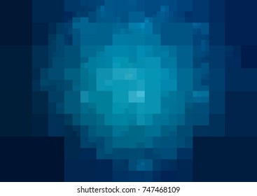 DARK BLUE vector polygonal illustration, which consist of rectangles. Rectangular design for your business. Creative geometric background in Origami style with gradient