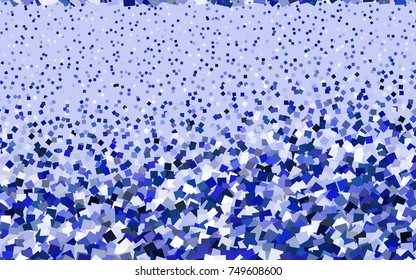 Dark BLUE vector polygonal illustration, which consist of rectangles. Rectangular pattern for your business design. Geometric background in Origami style with gradient. 