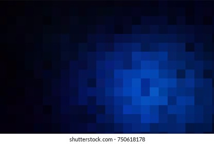 Dark BLUE vector polygonal illustration, which consist of rectangles. Rectangular pattern for your business design. Geometric background in Origami style with gradient. 