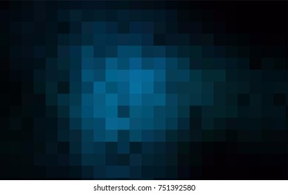 Dark BLUE vector polygonal illustration, which consist of rectangles. Rectangular pattern for your business design. Geometric background in Origami style with gradient. 