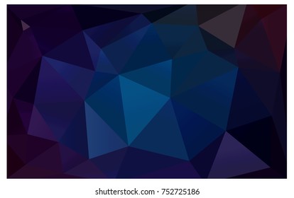 DARK BLUE vector polygonal illustration, which consist of triangles. Triangular design for your business. Creative geometric background in Origami style with gradient