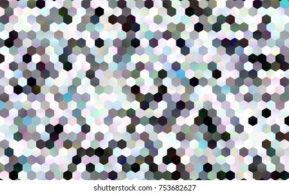 Dark BLUE vector polygonal illustration, which consist of hexagons. Hexagonal design for your business. Creative geometric background in Origami style with gradient