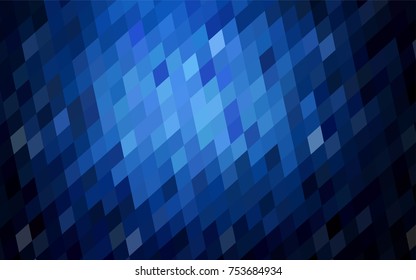 Dark BLUE vector polygonal illustration consisting of rectangles. Rectangular design for your business. Creative geometric background in origami style with gradient.