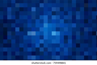 Dark BLUE vector polygonal illustration consisting of rectangles. Rectangular design for your business. Creative geometric background in origami style with gradient.