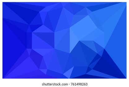 DARK BLUE vector polygonal illustration, which consist of triangles with a gemstone in center. Triangular design of a huge diamond for your business. Creative geometric background of gems.