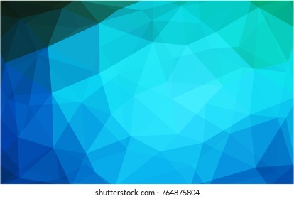 DARK BLUE vector polygonal illustration, which consist of triangles. Triangular design for your business. Creative geometric background in Origami style with gradient