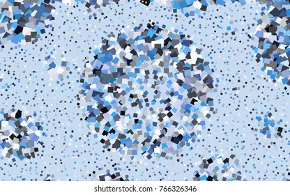 Dark BLUE vector polygonal illustration consisting of rectangles. Rectangular design for your business. Creative geometric background in origami style with gradient.