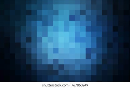 Dark BLUE vector polygonal illustration consisting of rectangles. Rectangular design for your business. Creative geometric background in origami style with gradient.