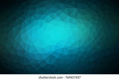 DARK BLUE vector polygonal illustration, which consist of triangles. Triangular pattern for your business design. Geometric background in Origami style with gradient. 