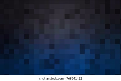 Dark BLUE vector polygonal illustration, which consist of rectangles. Rectangular pattern for your business design. Geometric background in Origami style with gradient. 