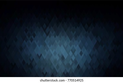 Dark BLUE vector polygonal illustration, which consist of rectangles. Rectangular pattern for your business design. Geometric background in Origami style with gradient. 