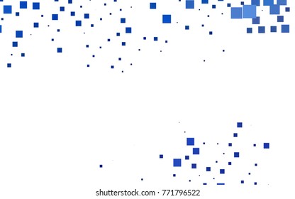 Dark BLUE vector polygonal illustration, which consist of rectangles. Rectangular pattern for your business design. Geometric background in Origami style with gradient. 