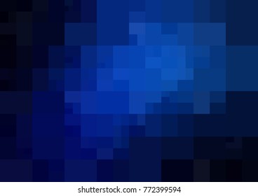 DARK BLUE vector polygonal illustration, which consist of rectangles. Rectangular pattern for your business design. Geometric background in Origami style with gradient. 